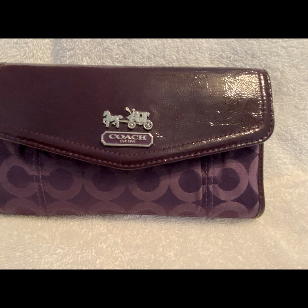 Coach Madison Op Art Checkbook Wallet